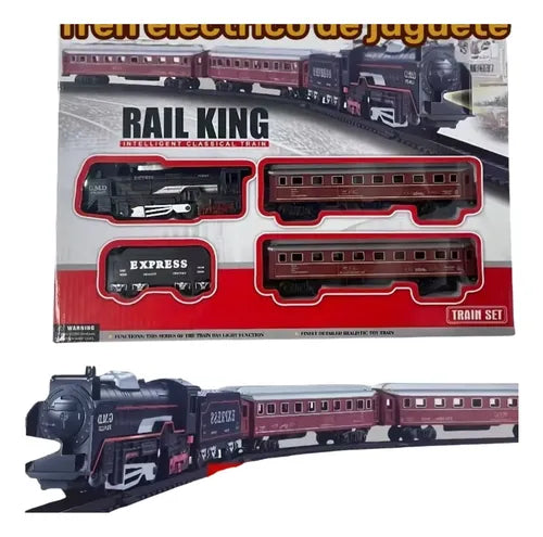Tren Eléctrico Rail King Con Vías Y Locomotora