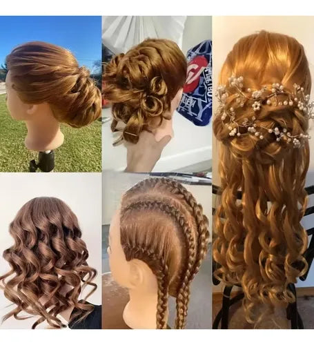 Cabeza de Maniquí para Práctica de Peluquería y Estilismo