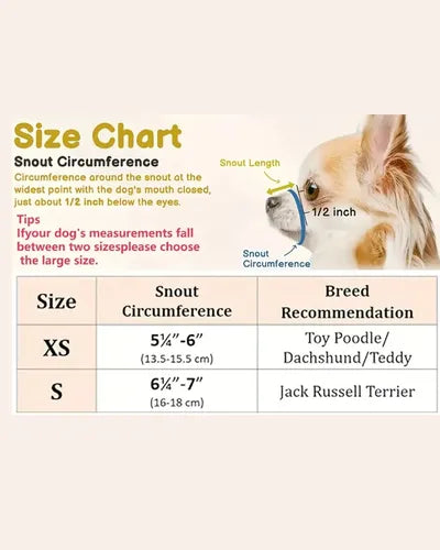 Bozal Antimordeduras Ajustable para Perros Pequeños – Talla XS