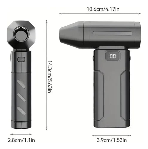 Ventilador Turbo Portátil Recargable USB de Alta Potencia