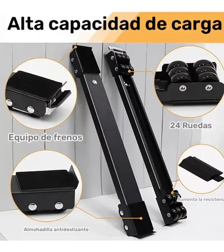 Soporte de Rodillos Extensible para Lavadora y Nevera
