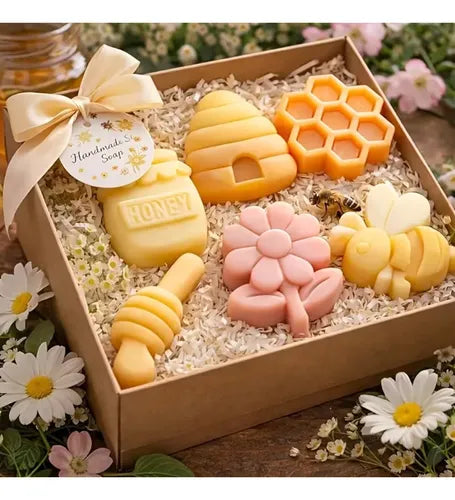 Molde de Silicona Abejas y Panal de Miel para Resina, Velas y Repostería