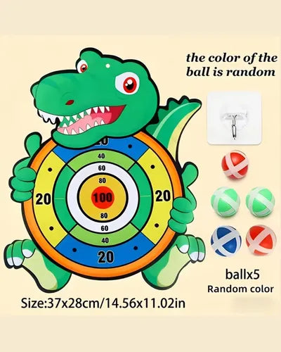 Kit de Tiro al Blanco Dinosaurio con Arco y 5 Pelotas de Velcro