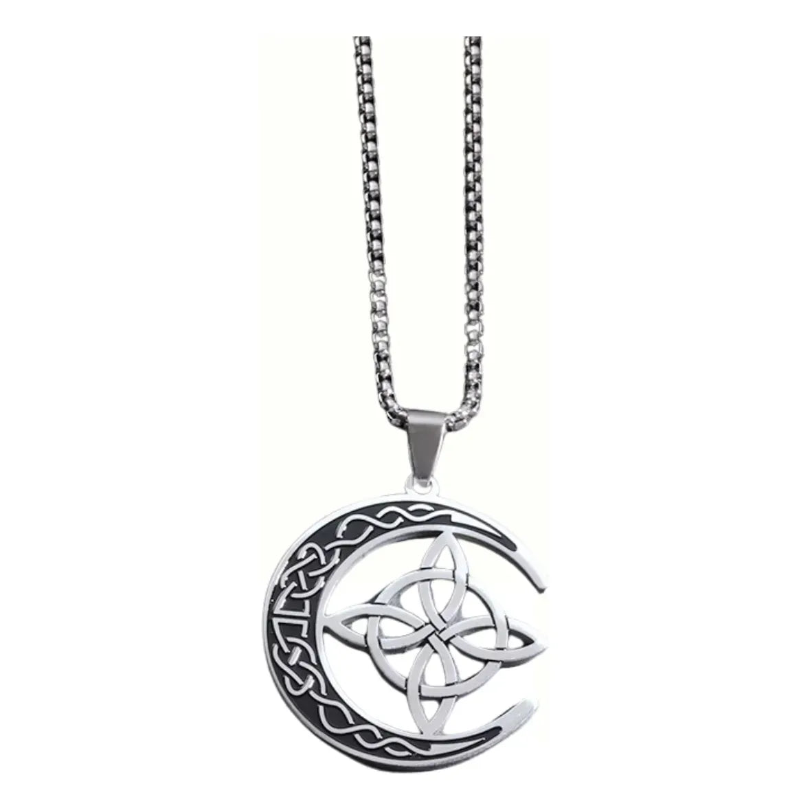 Collar con Dije de Luna Celta – Diseño Místico Unisex