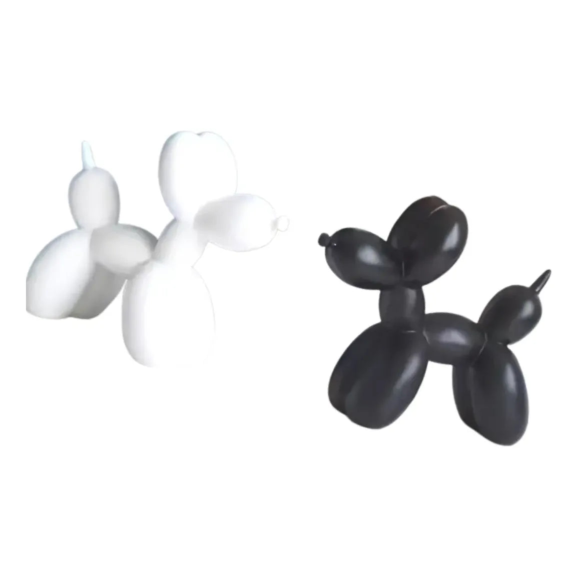 Escultura Decorativa de Resina Perro Globo – Set de 2 Piezas