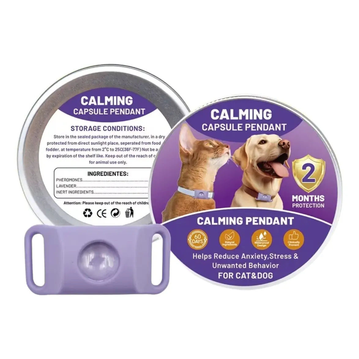Collar de Feromonas Calmante para Perros y Gatos – 60 Días