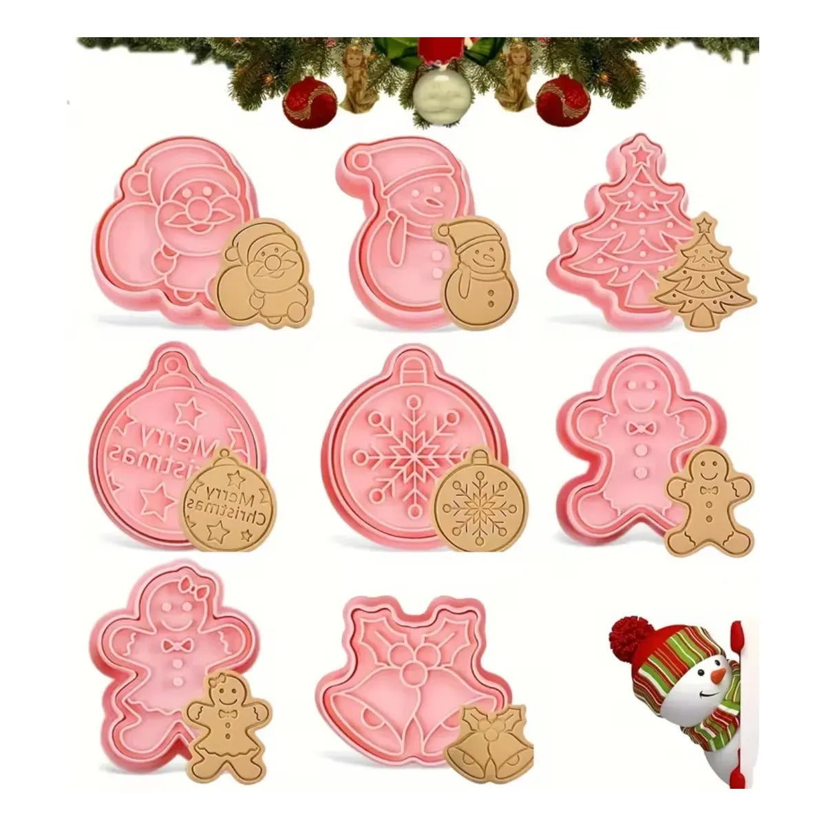 Set de 8 Cortadores de Galletas Navideños