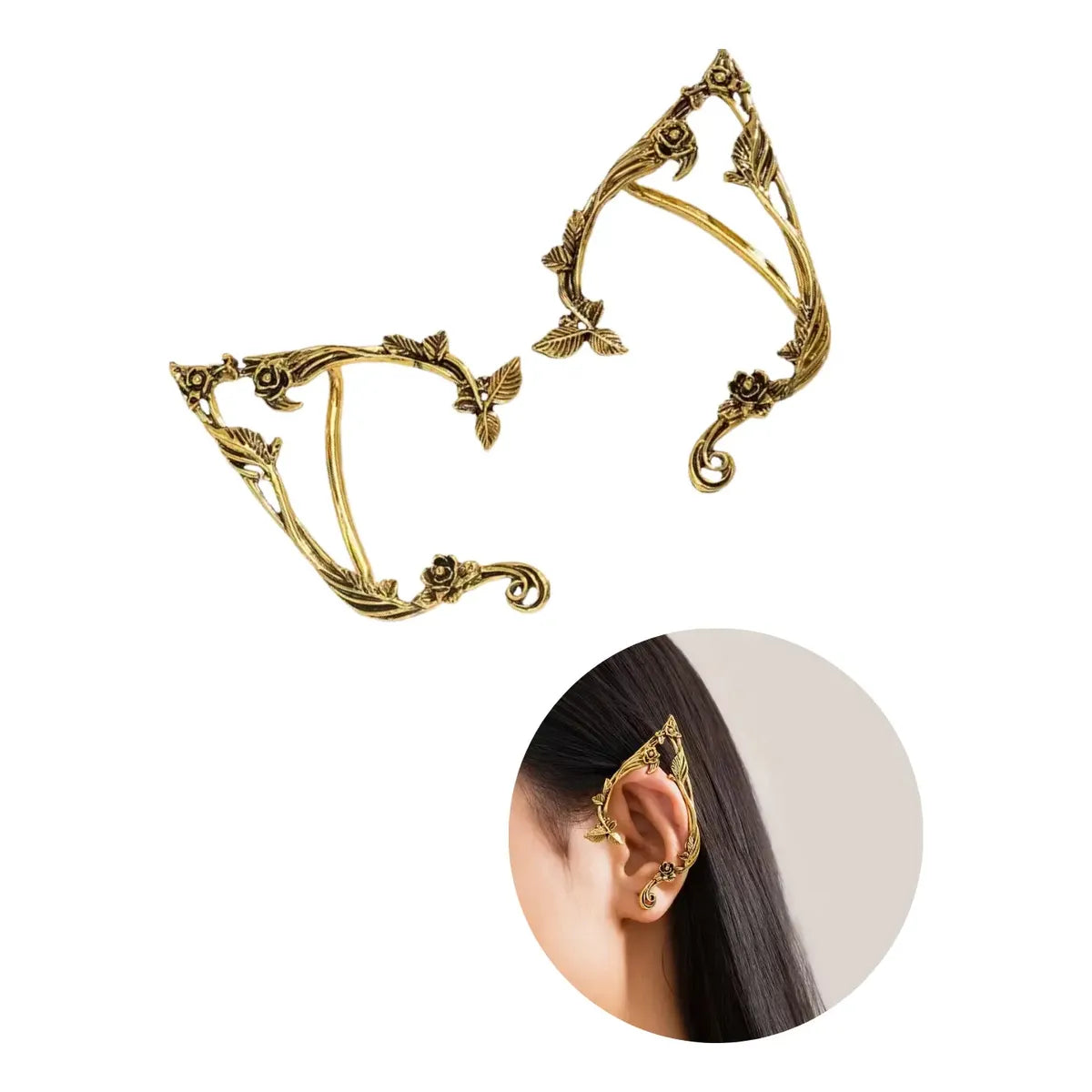Zarcillos de Oreja de Elfo – Marca G Jewelry
