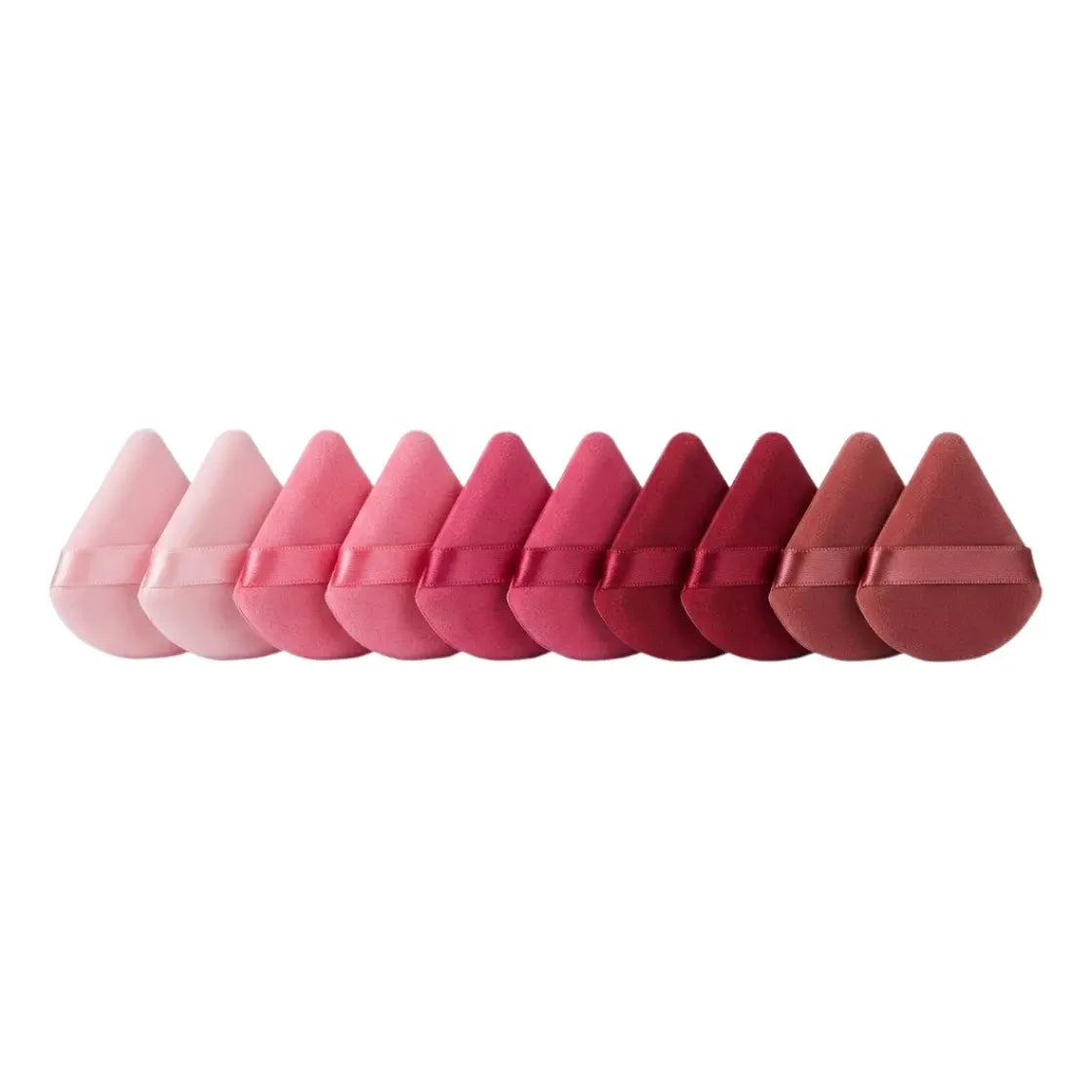 Set de 10 Esponjas de Maquillaje Triangulares – Rosa, Mediana
