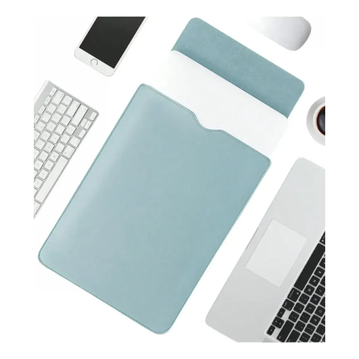 Estuche Slim de Cuero Tipo Sobre para Laptop 13-16 Pulgadas