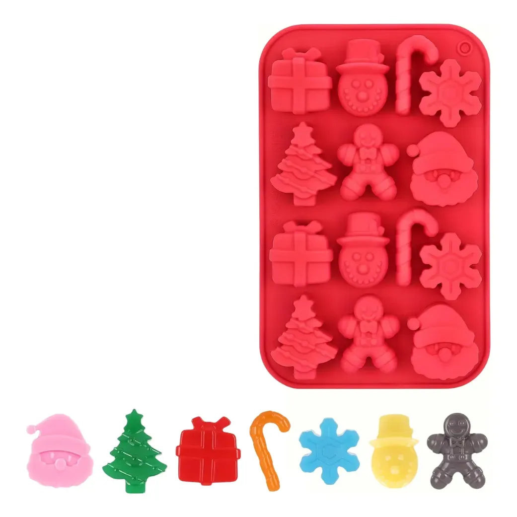 Molde de Silicona Navideño para Jabón, Velas y Chocolate – Marca LLY Home