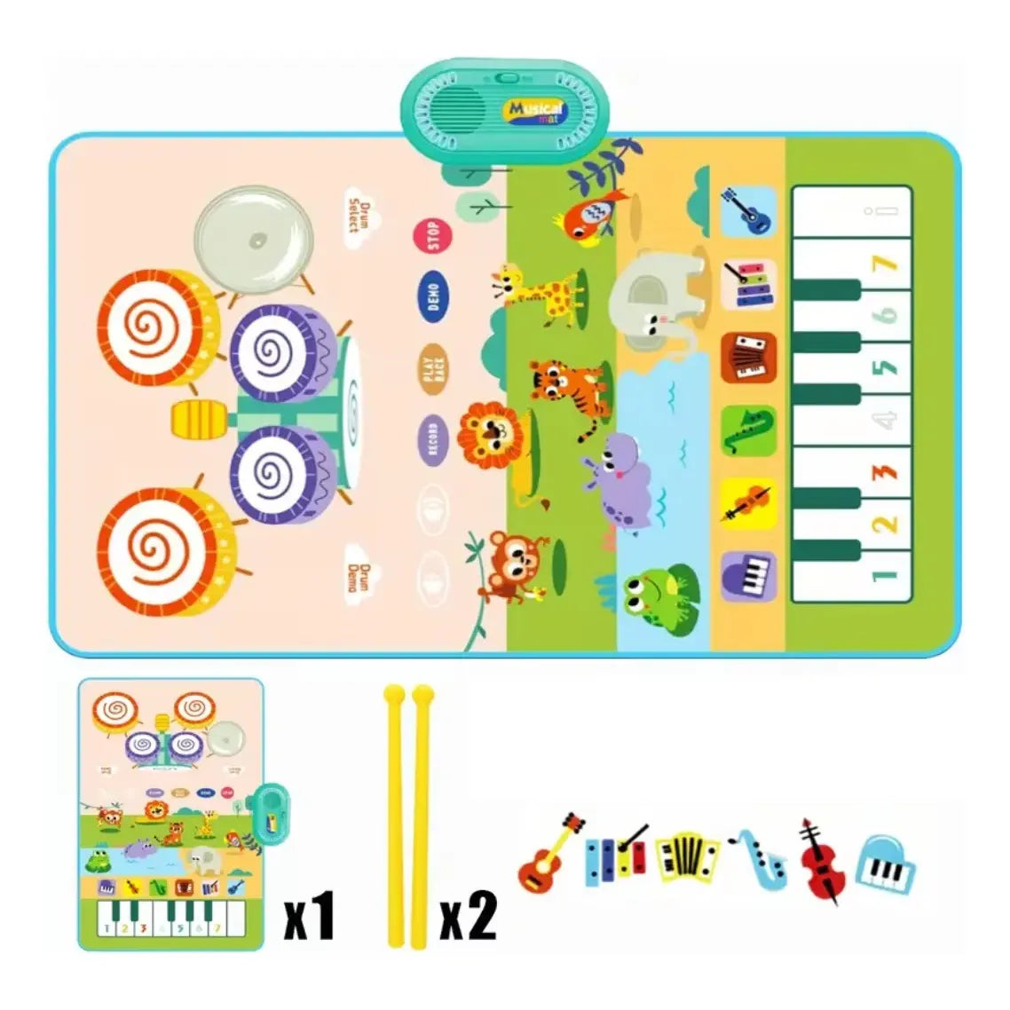 Tapete Musical Infantil de Piano y Tambor – Marca Htoys