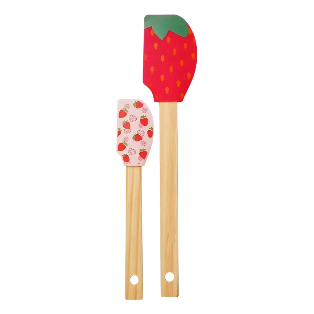 Set de 2 Espátulas para Pastel con Diseño de Frutas