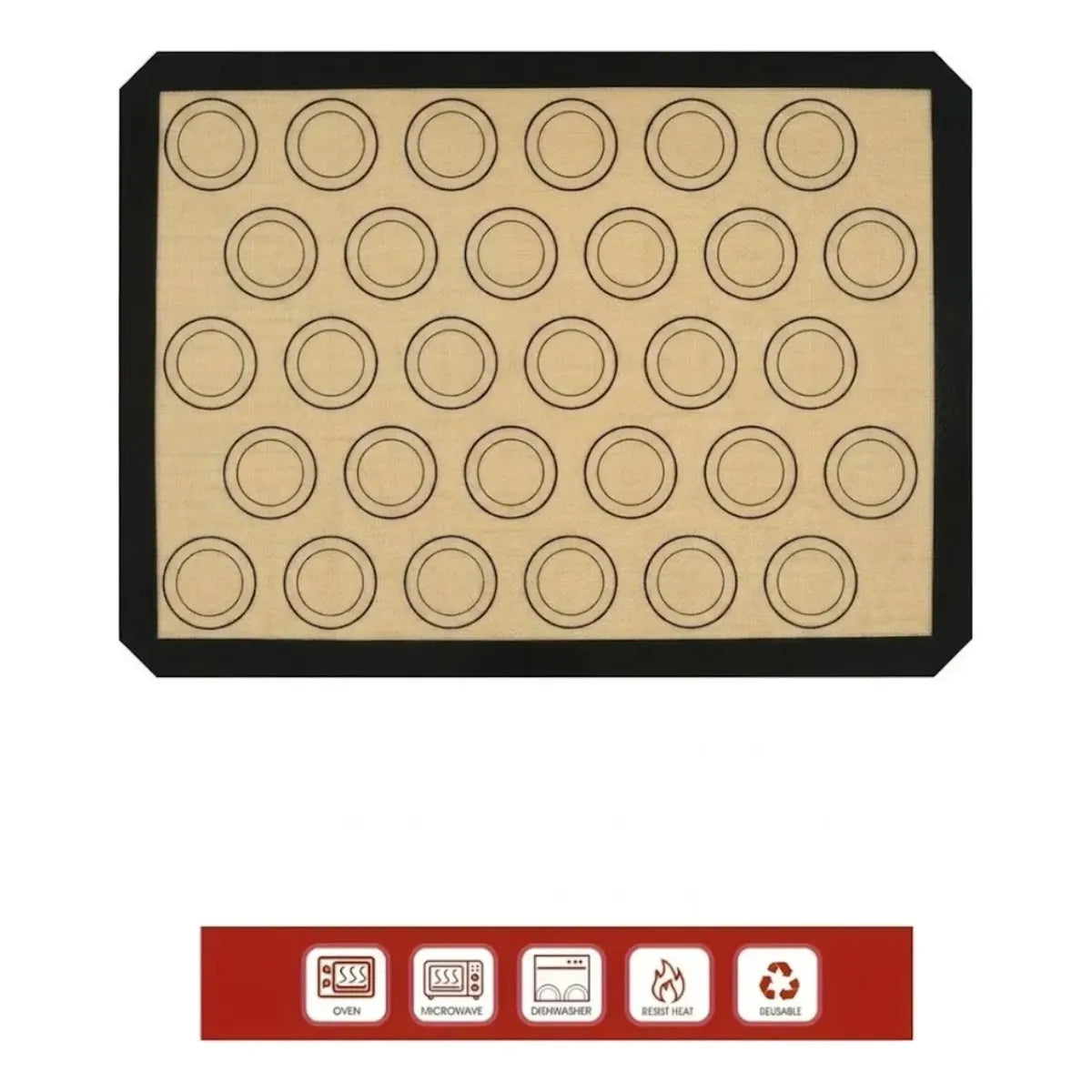 Tapete de Silicona Antiadherente para Hornear Macarons