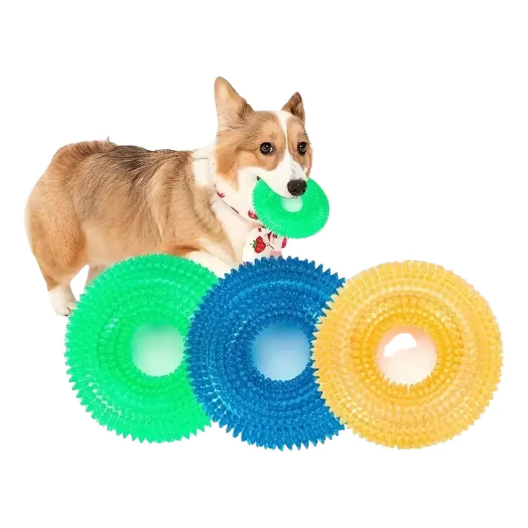 Juguete Mordedor para Perros Dona Masticable – Limpieza de Dientes