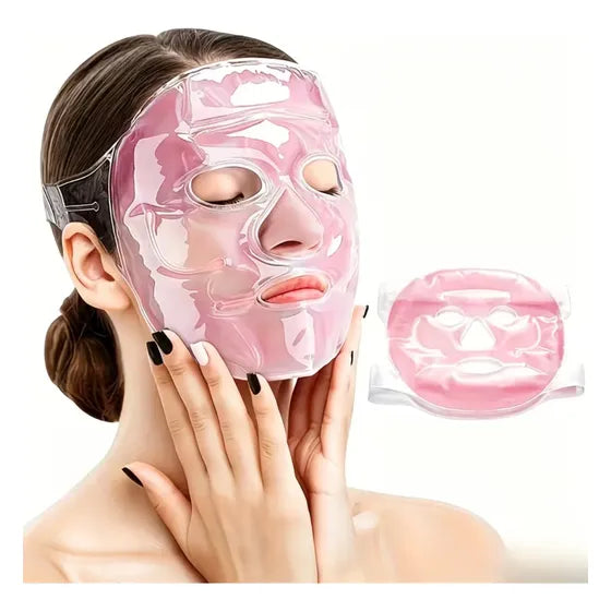 Mascarilla de gel frío y calor para el rostro, relajante y reutilizable.