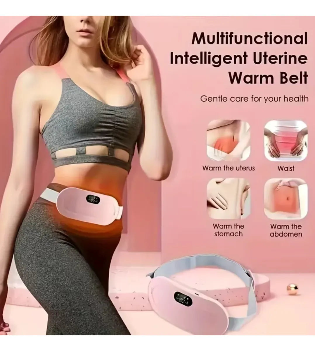 Almohadilla Térmica Eléctrica Recargable para Alivio de Cólicos Menstruales – Marca RS