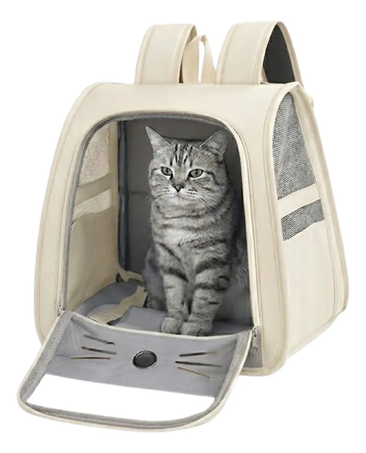 Bolso de Viaje Espacioso para Gatos con Apertura Frontal