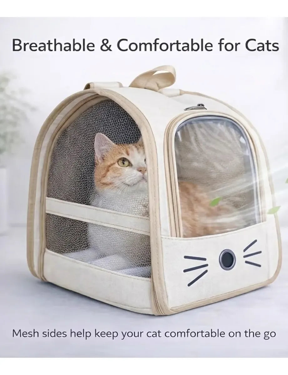 Spacious Cat Travel Bag with Front Opening