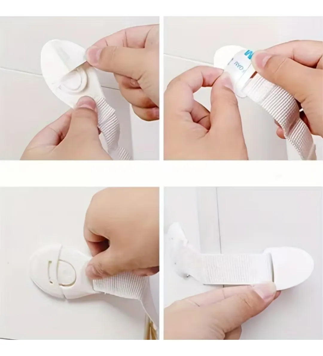 Paquete de 6 protectores de seguridad adhesivos para cajones y cierres para niños y bebés