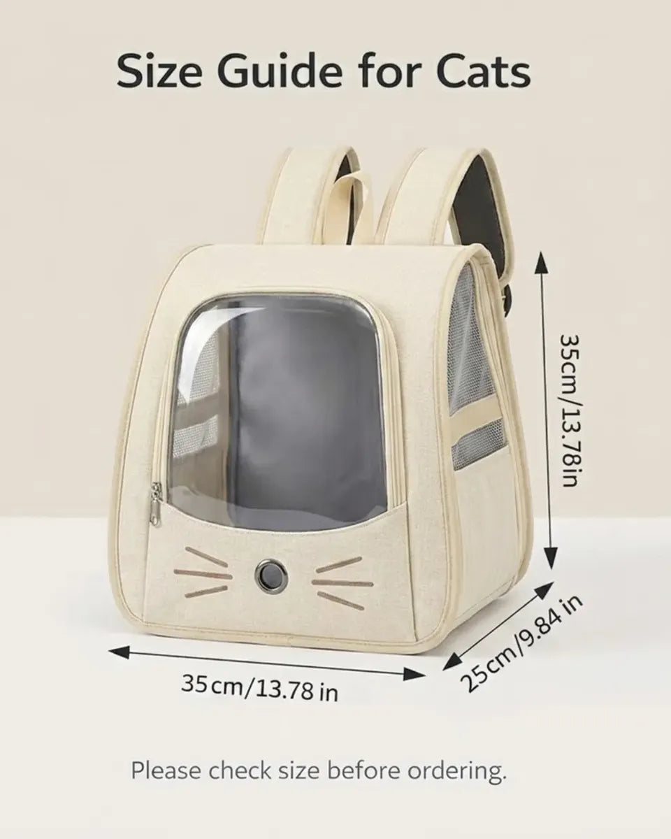 Spacious Cat Travel Bag with Front Opening