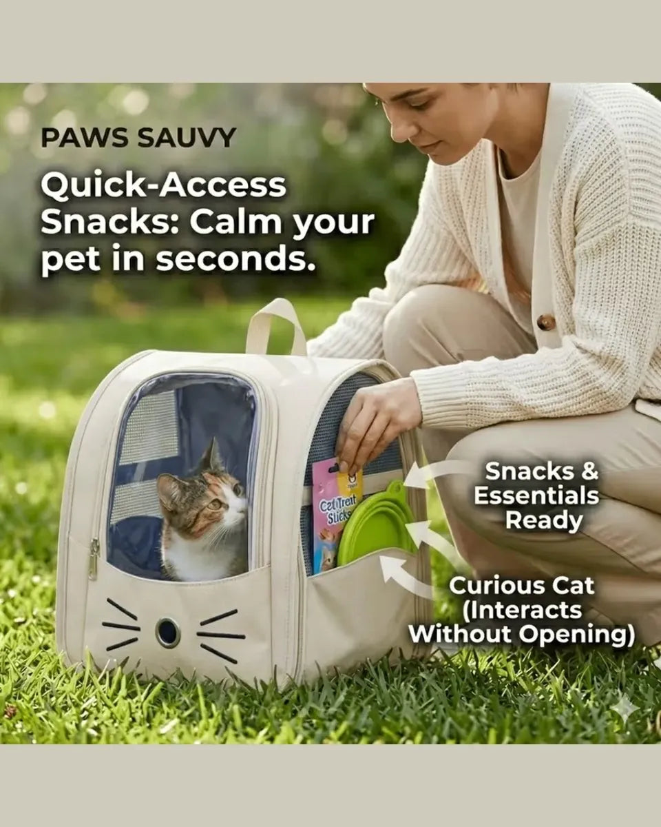 Spacious Cat Travel Bag with Front Opening