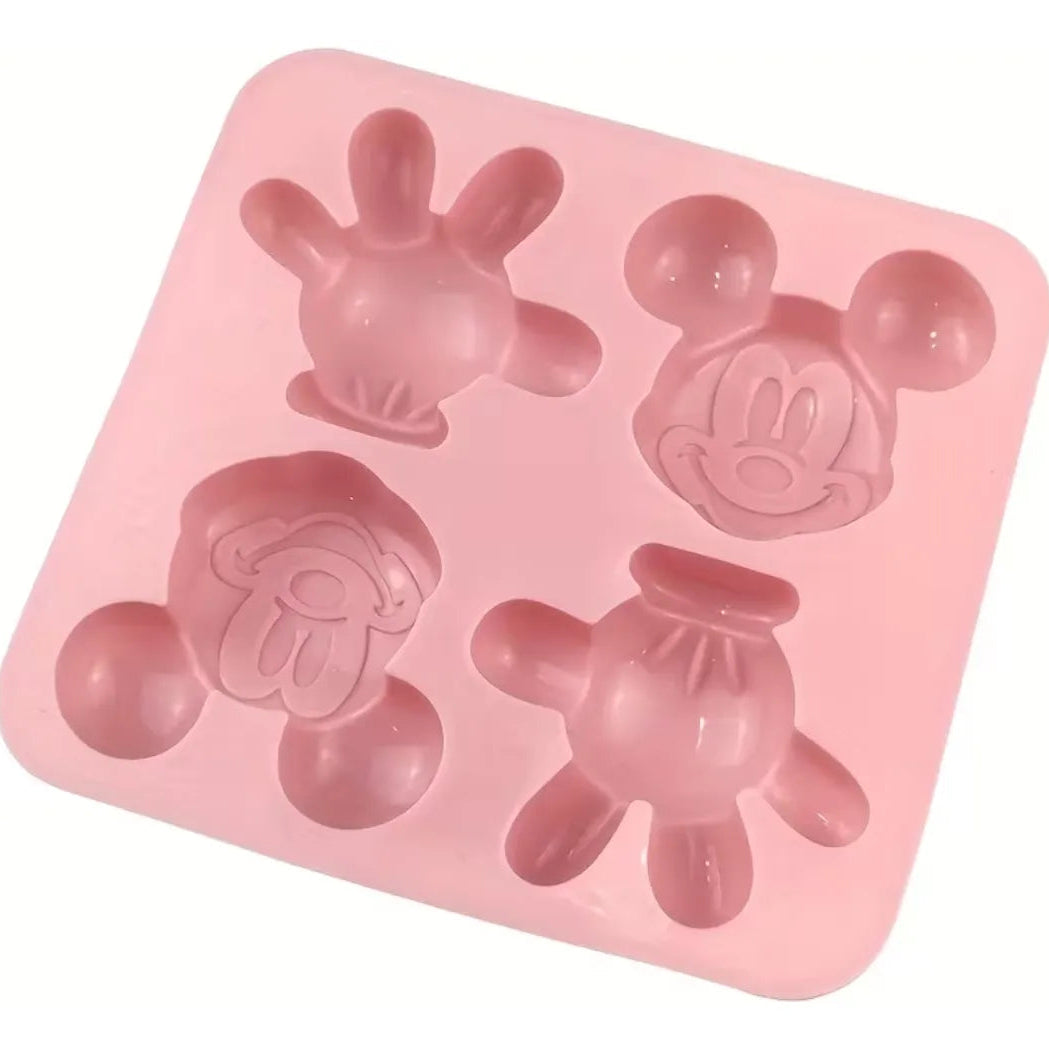 Molde de silicona de Mickey y Minnie Mouse para velas y repostería