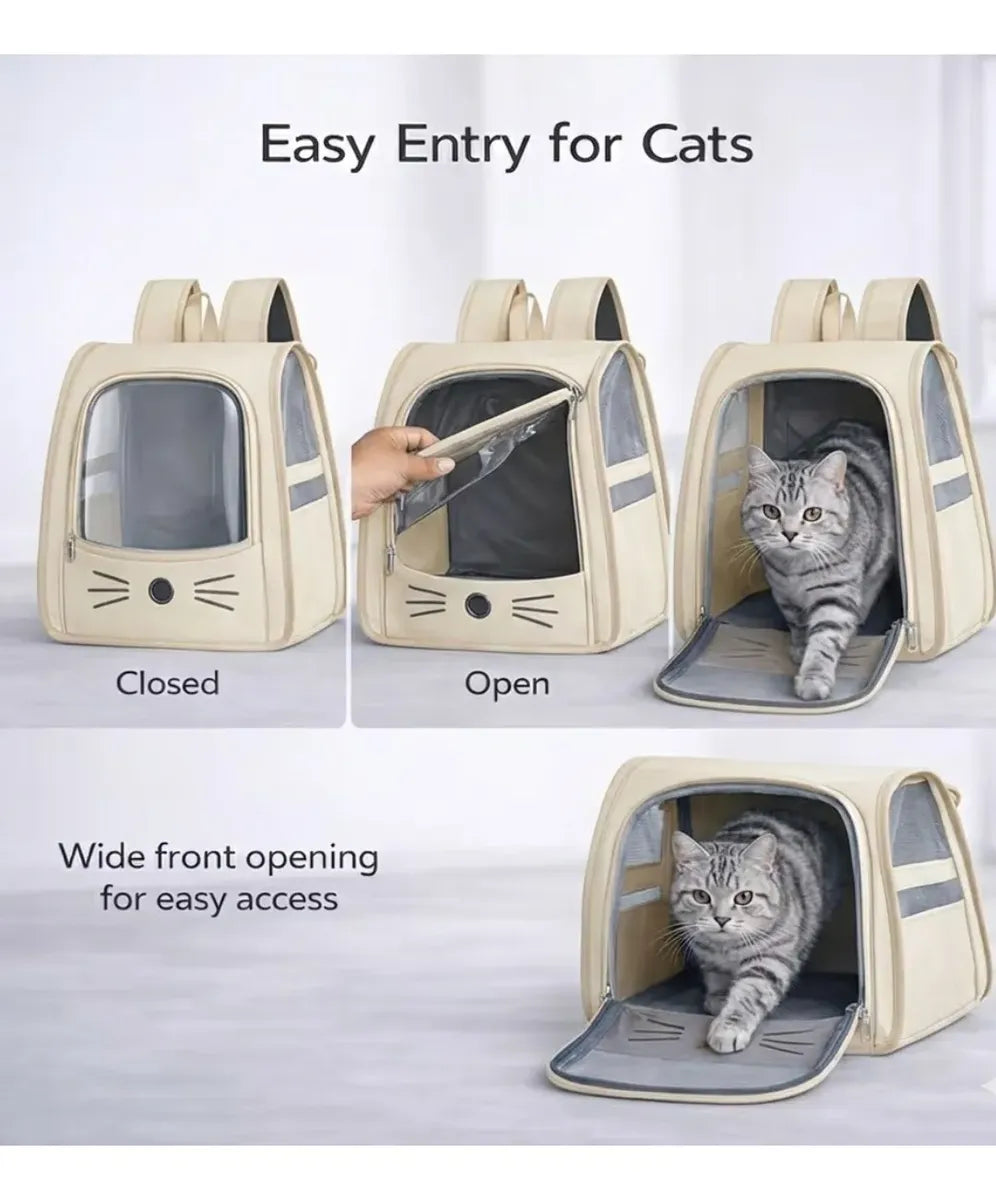 Spacious Cat Travel Bag with Front Opening