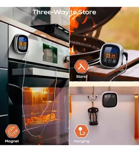 Termómetro Digital para Carne con Pantalla Táctil y Sonda
