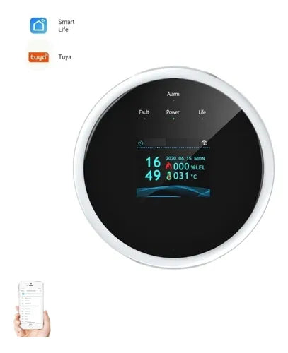 Detector de Fugas de Gas Natural y Metano WiFi con Pantalla