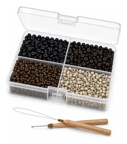 Kit Micro Ring 4 Colores Extensiones Cabello Con Agujas
