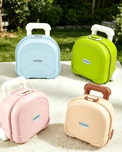 Mini Maleta de Juguete Infantil con Asa y Ruedas para Niños