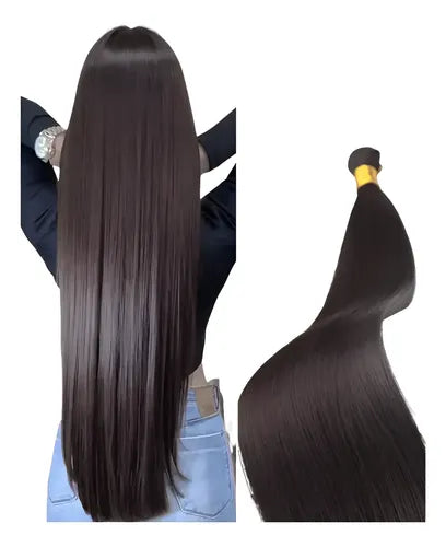 Extensiones Cortina de Cabello Liso Sintético 86 cm Alta Temperatura