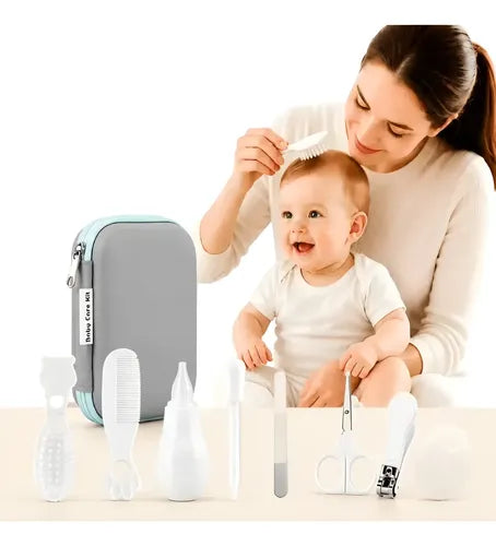 Kit de Aseo para Bebé de 9 Piezas con Estuche Portátil