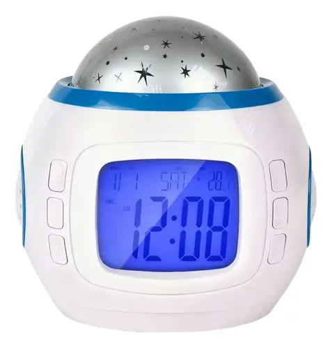 Reloj Despertador con Proyector de Estrellas Luz Nocturna