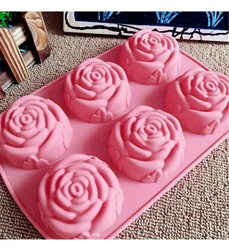 Molde de Silicona de Rosa para Resina, Velas, Repostería y Jabones