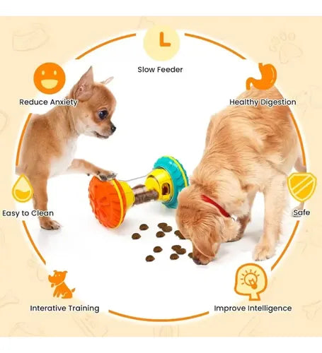 Juguete Rompecabezas Dispensador de Comida Interactivo para Mascotas