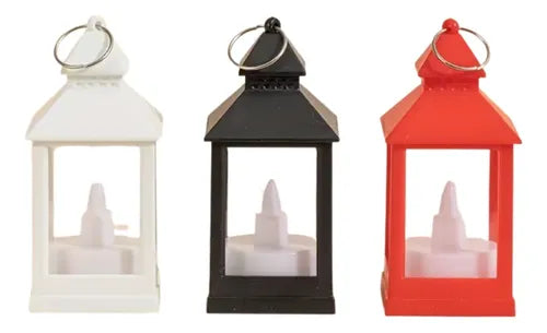 Farol Led Decorativo Con Vela Mini De Mesa Variado