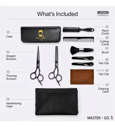 Kit de 10 Piezas Profesionales para Peluquería