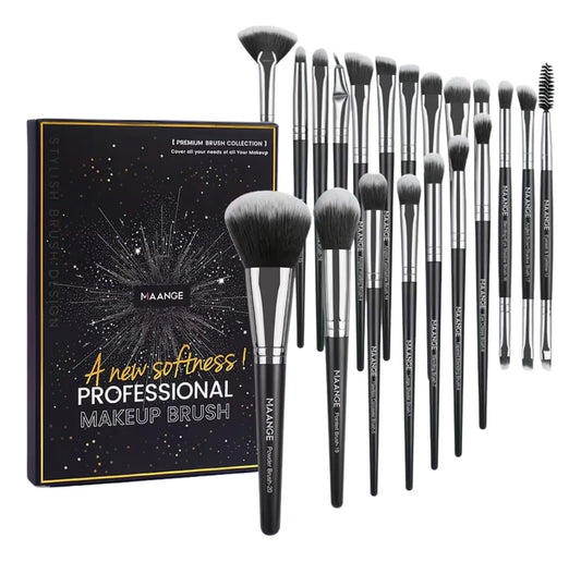 Set de 20 Brochas de Maquillaje Profesional con Estuche