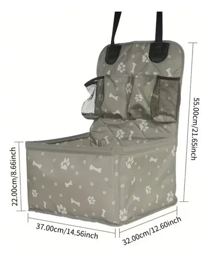 Asiento Cesta de Auto para Perro o Gato Copiloto Portátil