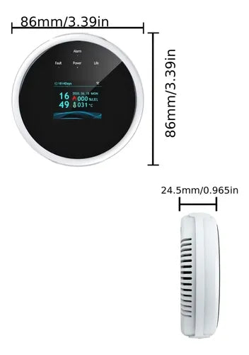 Detector de Fugas de Gas Natural y Metano WiFi con Pantalla