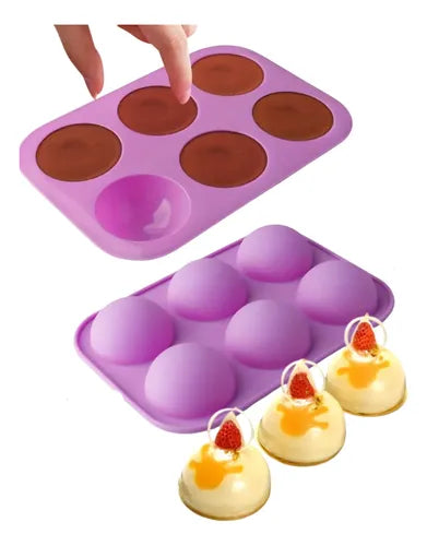 Molde de Silicona Semiesfera para Velas, Repostería y Jabones