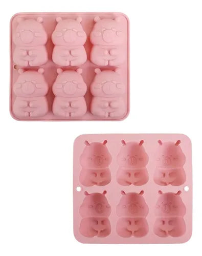 Molde de Silicona de Chiguire para Velas, Repostería y Jabones