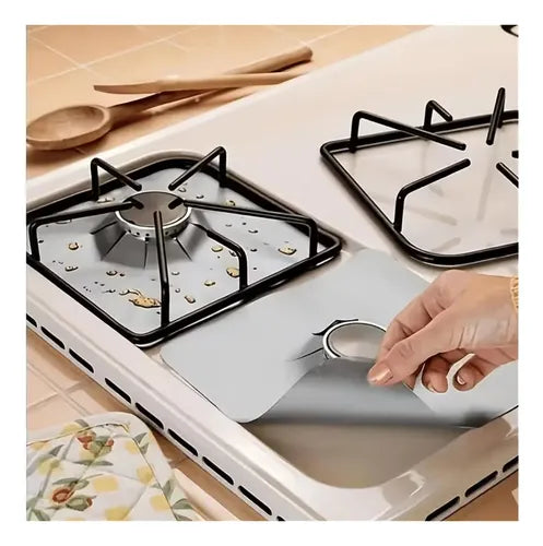 Set de 12 Protectores Reutilizables de Aluminio para Estufa