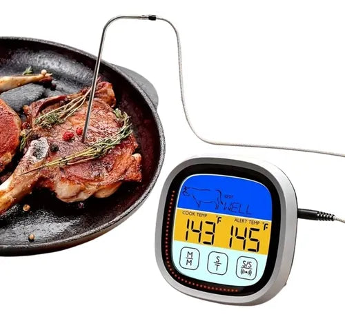 Termómetro Digital para Carne con Pantalla Táctil y Sonda