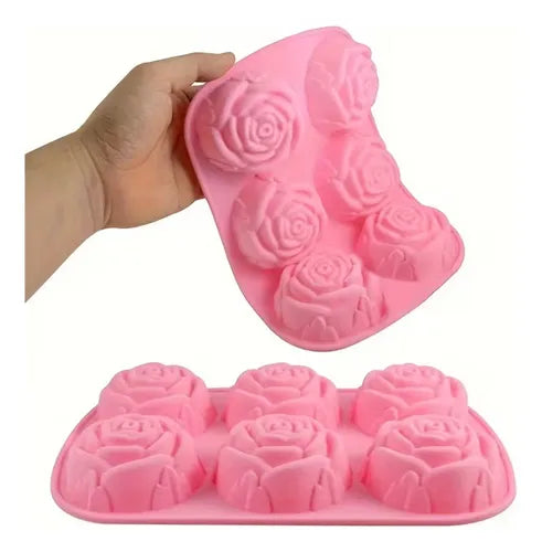 Molde de Silicona de Rosa para Resina, Velas, Repostería y Jabones