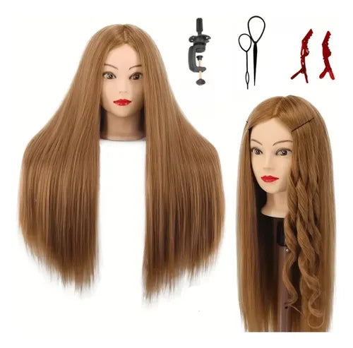 Cabeza de Maniquí para Práctica de Peluquería y Estilismo