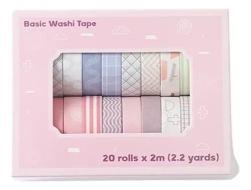 Kit de Cintas Adhesivas Decorativas Papelería y Journal
