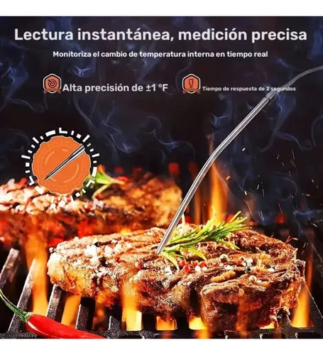 Termómetro Digital para Carne con Pantalla Táctil y Sonda